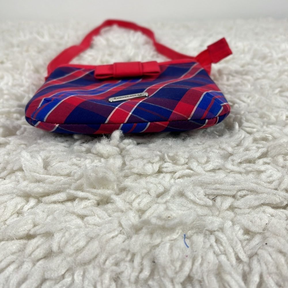 Tommy Hilfiger Red Blue Plaid Crossbody Purse Shoulder Bag Small - Picture 10 of 12